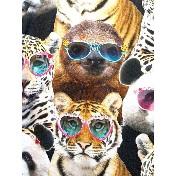 Secret Treasures Top Womens M 8-10 Multicolor Short Sleeve Graphic T-Shirt Hi L - Picture 3 of 4